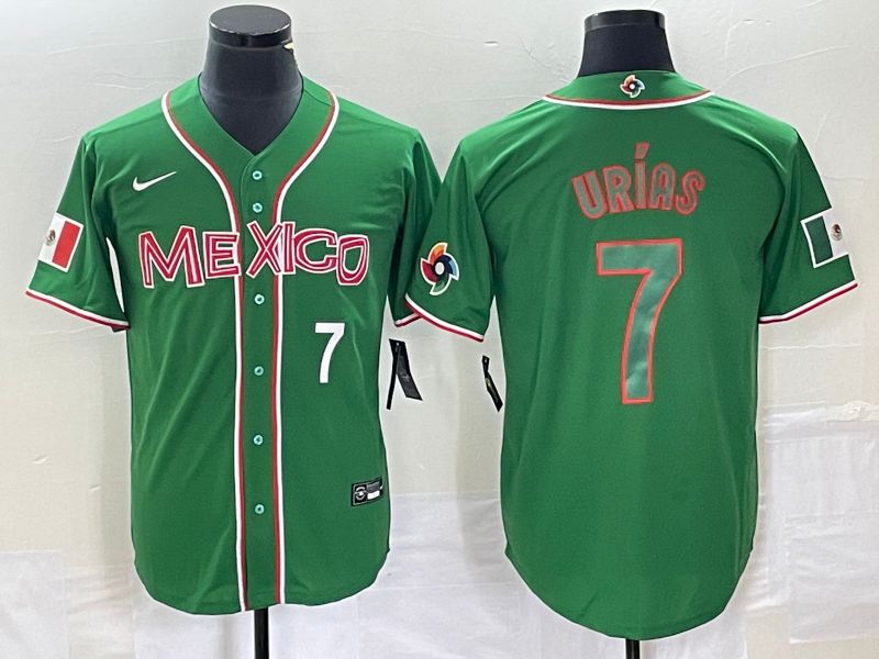 Men 2023 World Cub Mexico #7 Urias Green green Nike MLB Jersey8->more jerseys->MLB Jersey